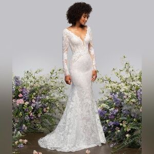 Calvin by Hayley Paige - Long Sleeve Fit to Flare Bridal Gown